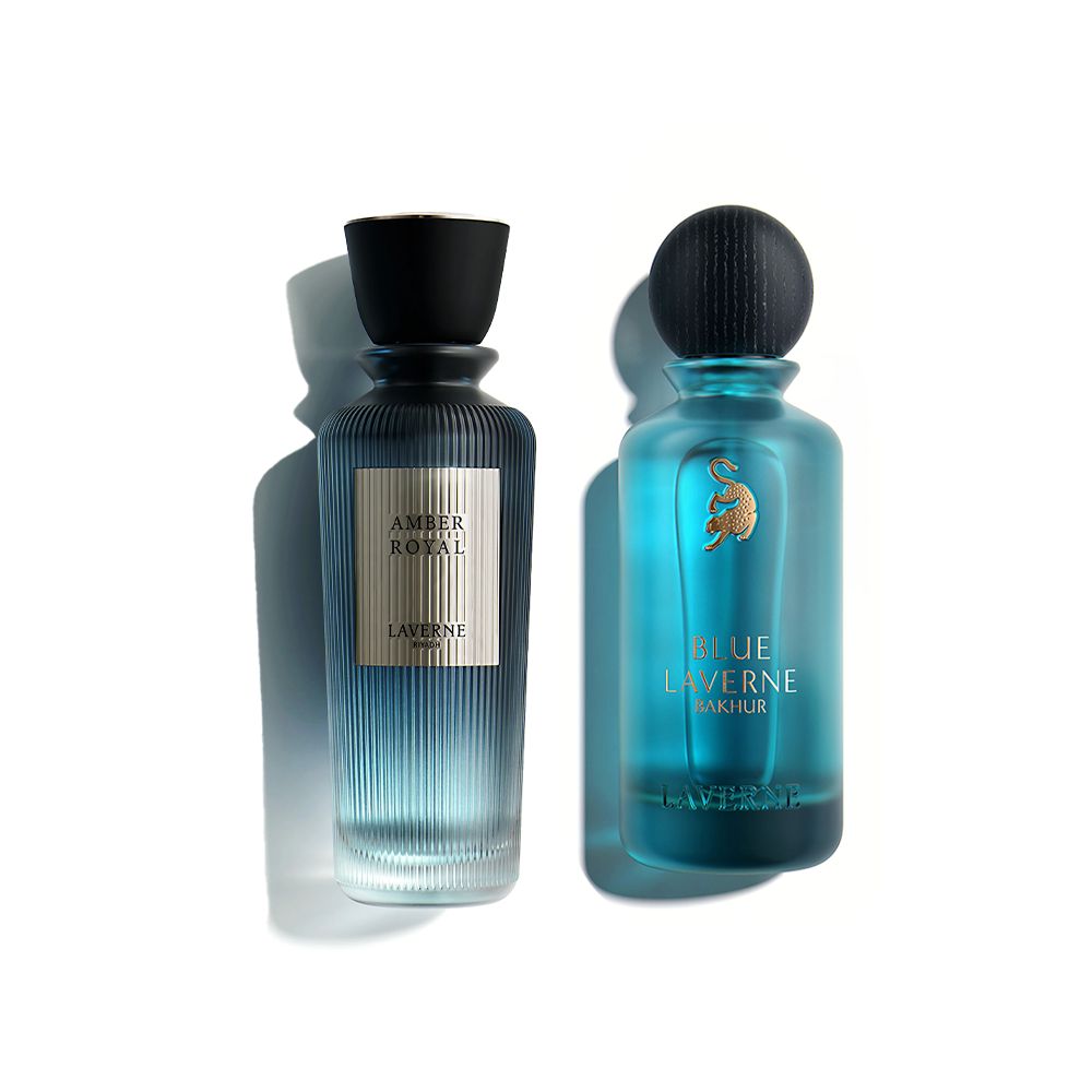 Men’s Duo Bundle by Laverne featuring Blue Laverne Bakhour 200 ml and Amber Royal 200 ml
