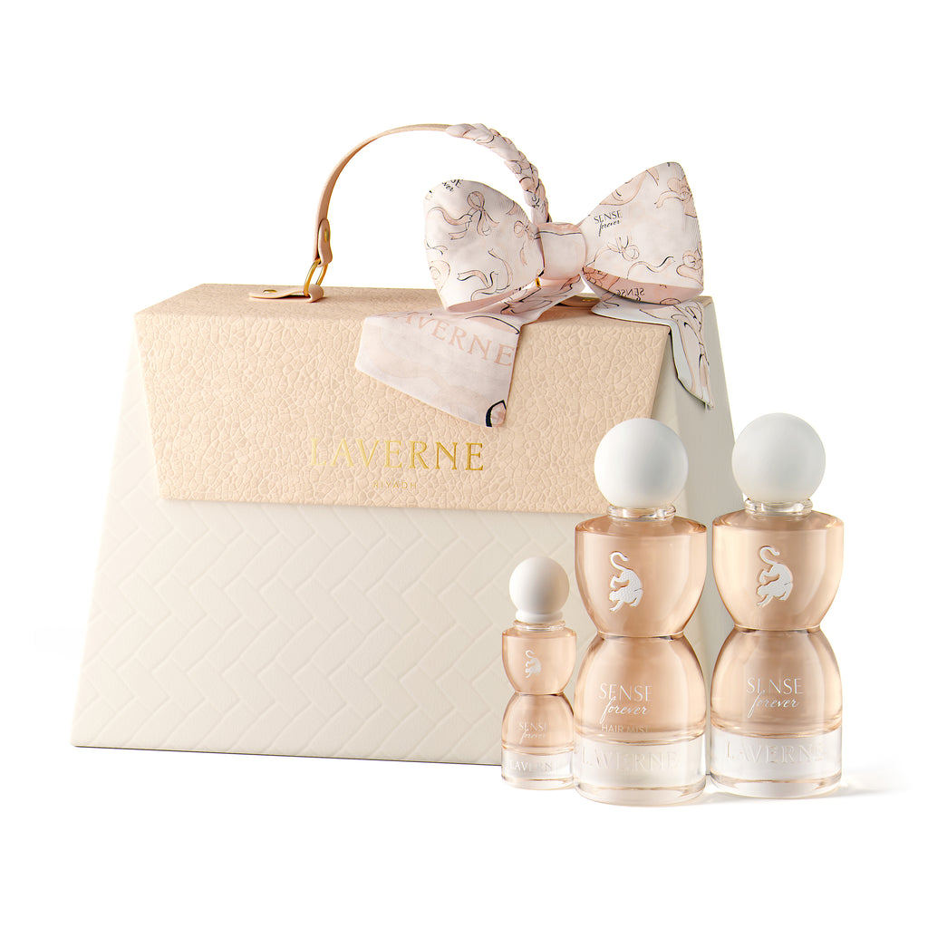 Sense Forever Collection – Women’s Gift Set | Perfume + Hair Mist + Bag Perfume - مجموعة سينس فور ايفر