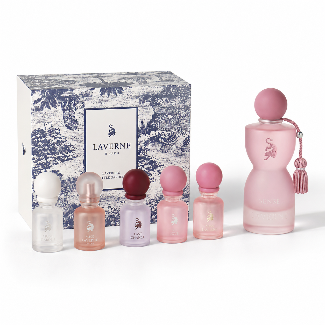 Sense perfume set in UAE with Sense 75 ml and five 10 ml mini fragrances for gifting and discovery